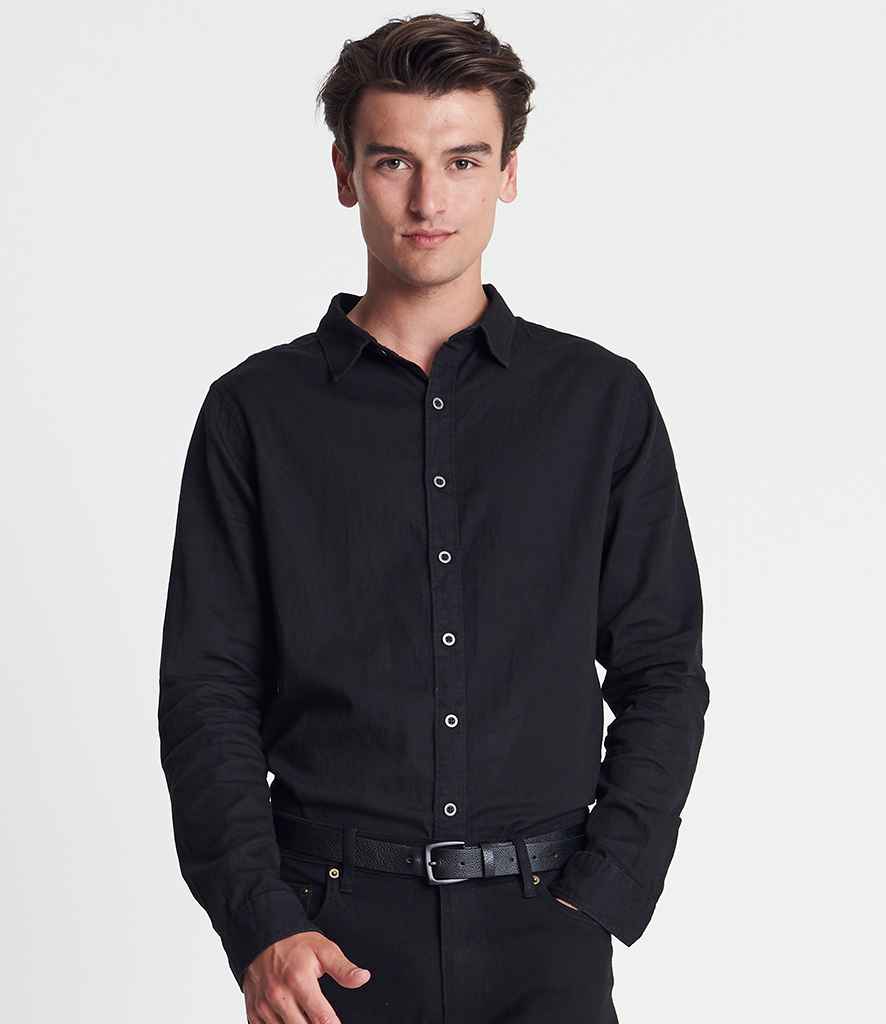 So Denim Jack Denim Shirt in Black by So Denim — Custom branded clothing by Print Press, featuring premium embroidery produced in our specialist print lab in the UK.