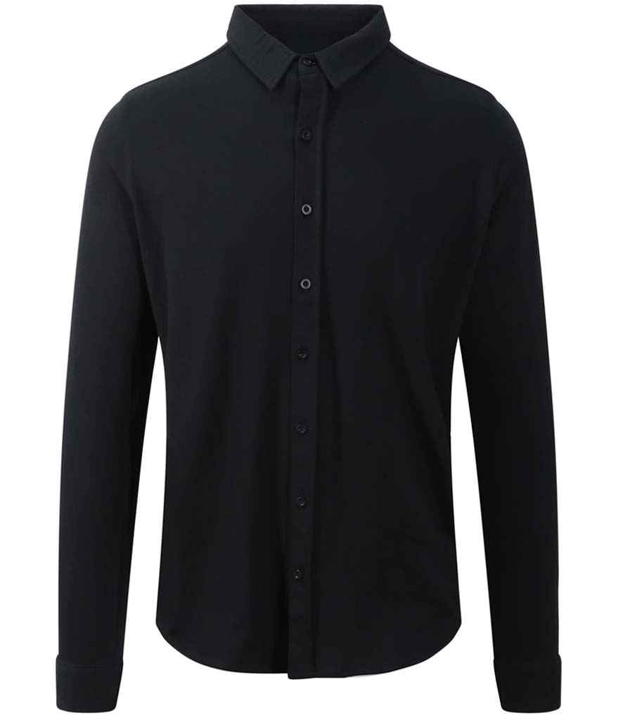 So Denim Oscar Knitted Long Sleeve Shirt in by So Denim — Custom branded clothing by Print Press, featuring premium embroidery produced in our specialist print lab in the UK.