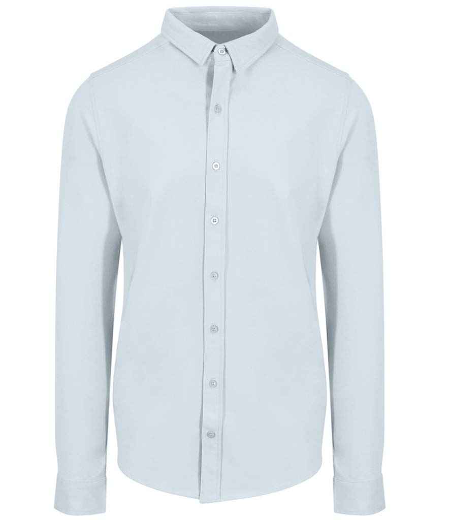 So Denim Oscar Knitted Long Sleeve Shirt in by So Denim — Custom branded clothing by Print Press, featuring premium embroidery produced in our specialist print lab in the UK.