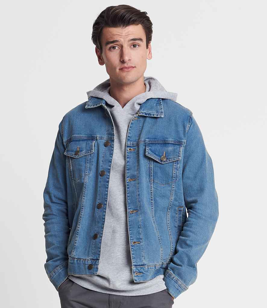 So Denim Noah Denim Jacket in Light Blue Wash by So Denim — Custom branded clothing by Print Press, featuring premium embroidery produced in our specialist print lab in the UK.