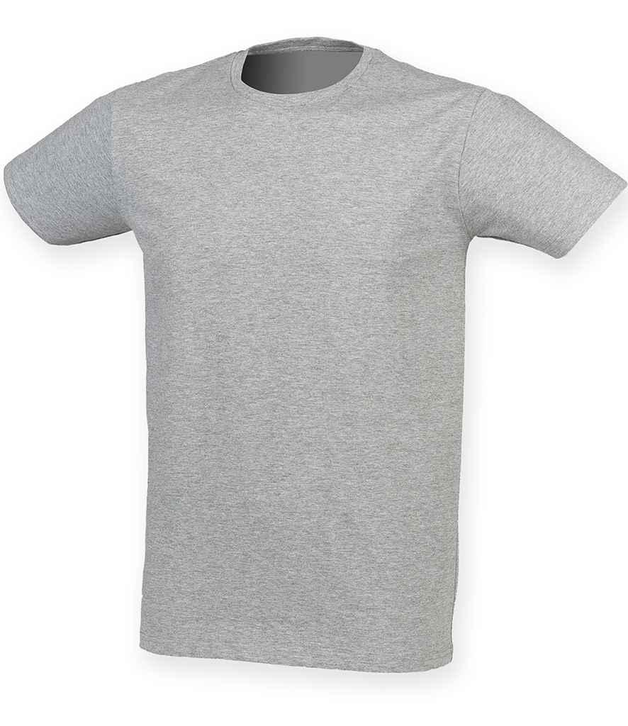 SF Men Feel Good Stretch T-Shirt in Heather Grey by SF — Custom branded clothing by Print Press, featuring premium embroidery produced in our specialist print lab in the UK.