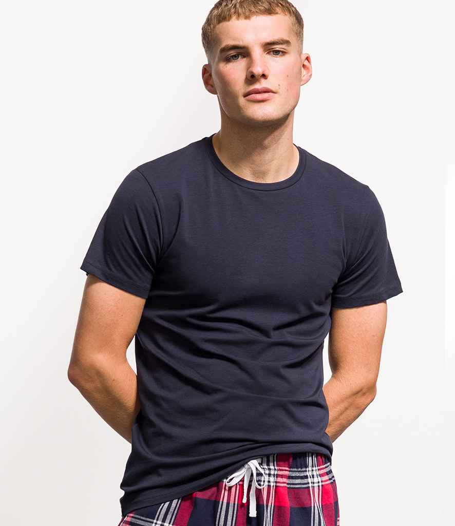 SF Men Feel Good Stretch T-Shirt in Navy by SF — Custom branded clothing by Print Press, featuring premium embroidery produced in our specialist print lab in the UK.