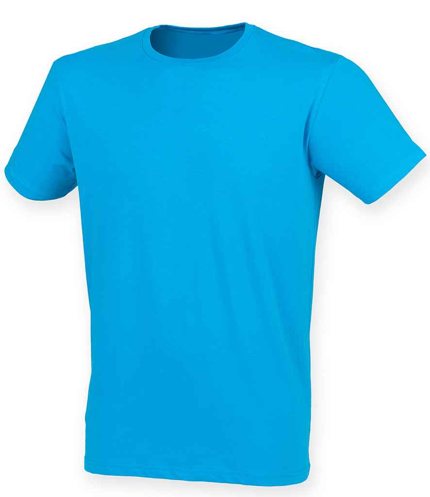SF Men Feel Good Stretch T-Shirt in Sapphire Blue by SF — Custom branded clothing by Print Press, featuring premium embroidery produced in our specialist print lab in the UK.