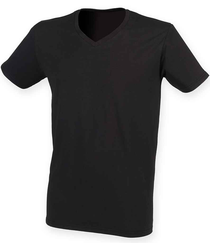 SF Men Feel Good Stretch V Neck T-Shirt in by SF — Custom branded clothing by Print Press, featuring premium embroidery produced in our specialist print lab in the UK.
