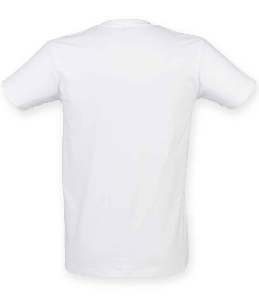 SF Men Feel Good Stretch V Neck T-Shirt in by SF — Custom branded clothing by Print Press, featuring premium embroidery produced in our specialist print lab in the UK.