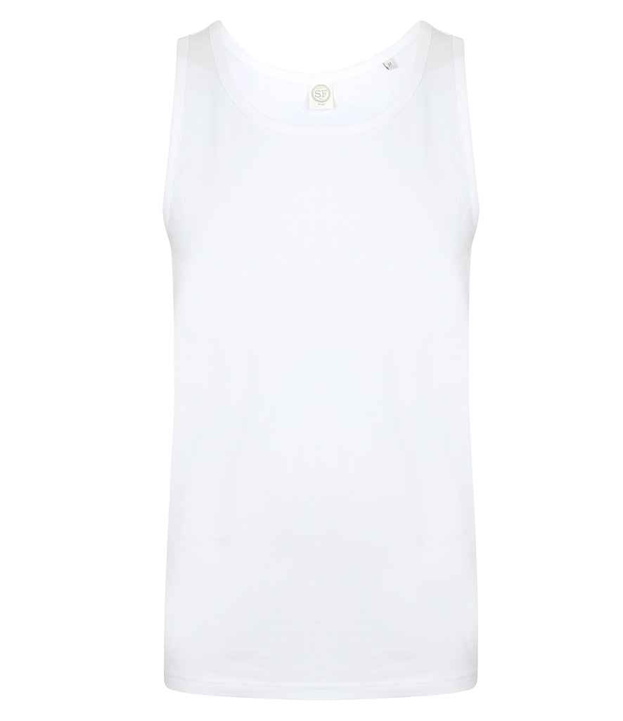 SF Men Feel Good Stretch Vest in White by SF — Custom branded clothing by Print Press, featuring premium embroidery produced in our specialist print lab in the UK.