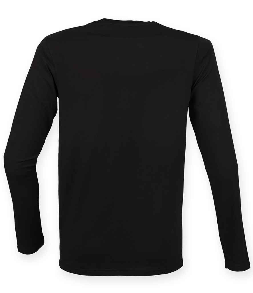 SF Men Feel Good Stretch Long Sleeve T-Shirt in by SF — Custom branded clothing by Print Press, featuring premium embroidery produced in our specialist print lab in the UK.