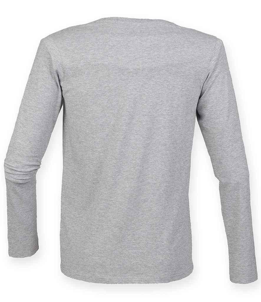SF Men Feel Good Stretch Long Sleeve T-Shirt in by SF — Custom branded clothing by Print Press, featuring premium embroidery produced in our specialist print lab in the UK.