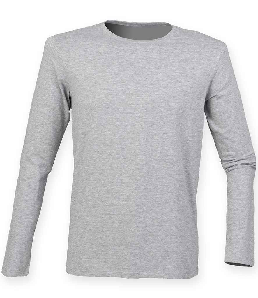 SF Men Feel Good Stretch Long Sleeve T-Shirt in by SF — Custom branded clothing by Print Press, featuring premium embroidery produced in our specialist print lab in the UK.