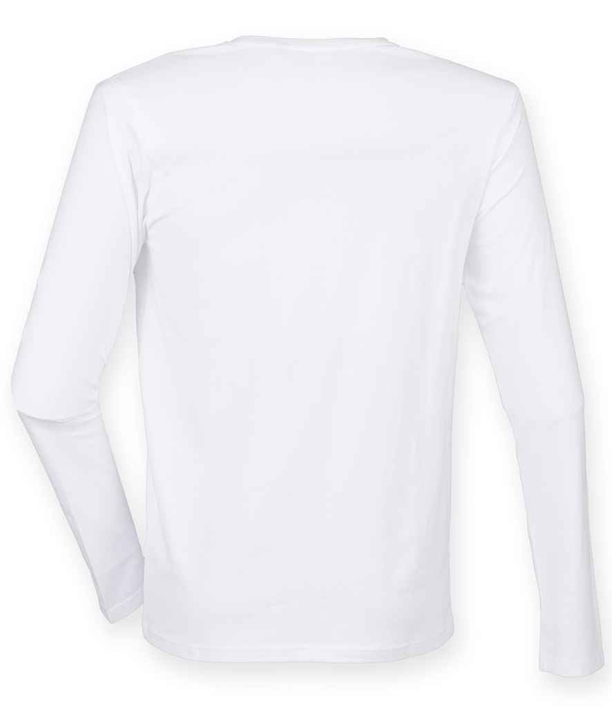 SF Men Feel Good Stretch Long Sleeve T-Shirt in by SF — Custom branded clothing by Print Press, featuring premium embroidery produced in our specialist print lab in the UK.
