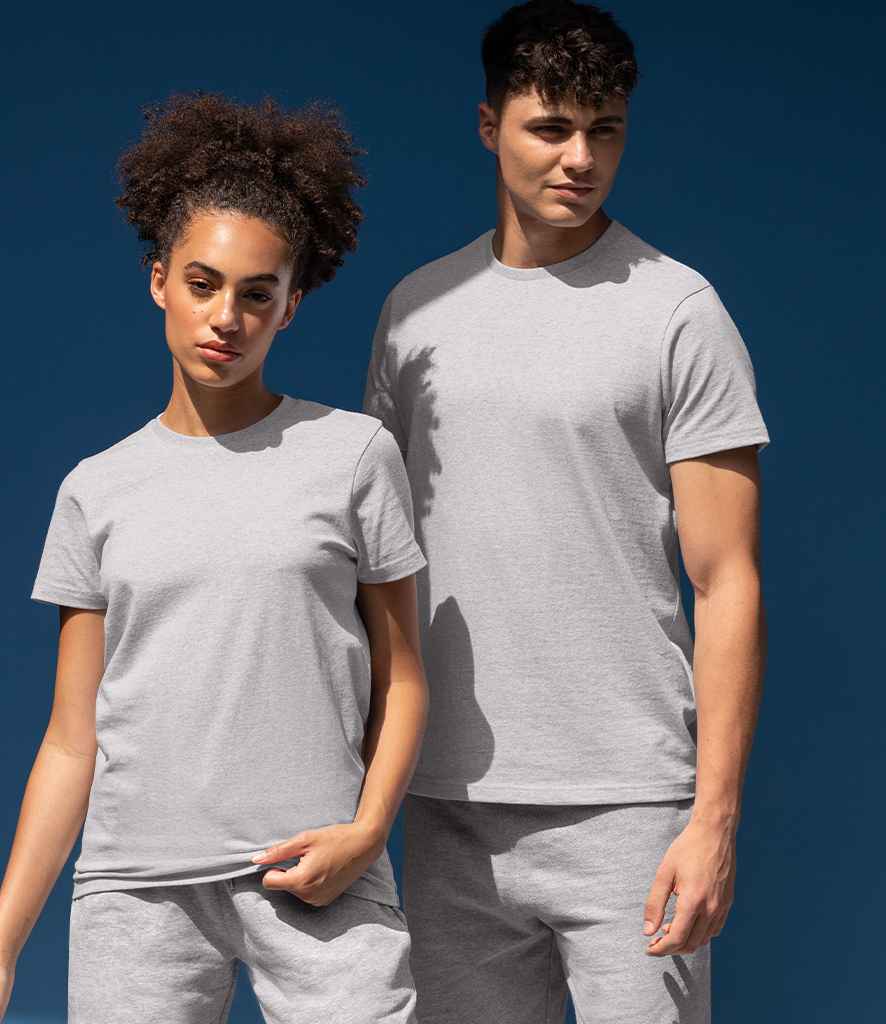 SF Unisex Sustainable Generation T-Shirt in Heather Grey by SF — Custom branded clothing by Print Press, featuring premium embroidery produced in our specialist print lab in the UK.