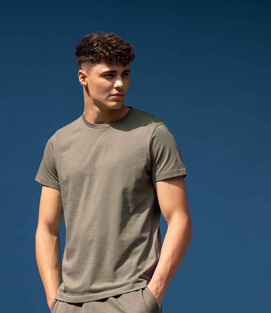 SF Unisex Sustainable Generation T-Shirt in Khaki by SF — Custom branded clothing by Print Press, featuring premium embroidery produced in our specialist print lab in the UK.