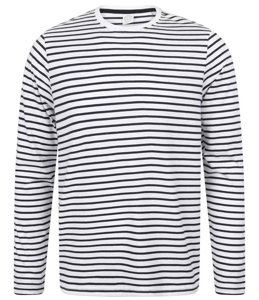 SF Unisex Long Sleeve Striped T-Shirt in by SF — Custom branded clothing by Print Press, featuring premium embroidery produced in our specialist print lab in the UK.