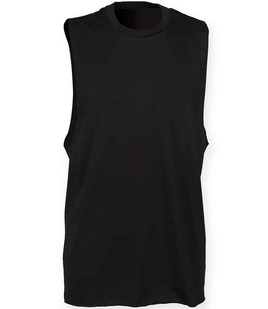 SF Men High Neck Vest in Black by SF — Custom branded clothing by Print Press, featuring premium embroidery produced in our specialist print lab in the UK.