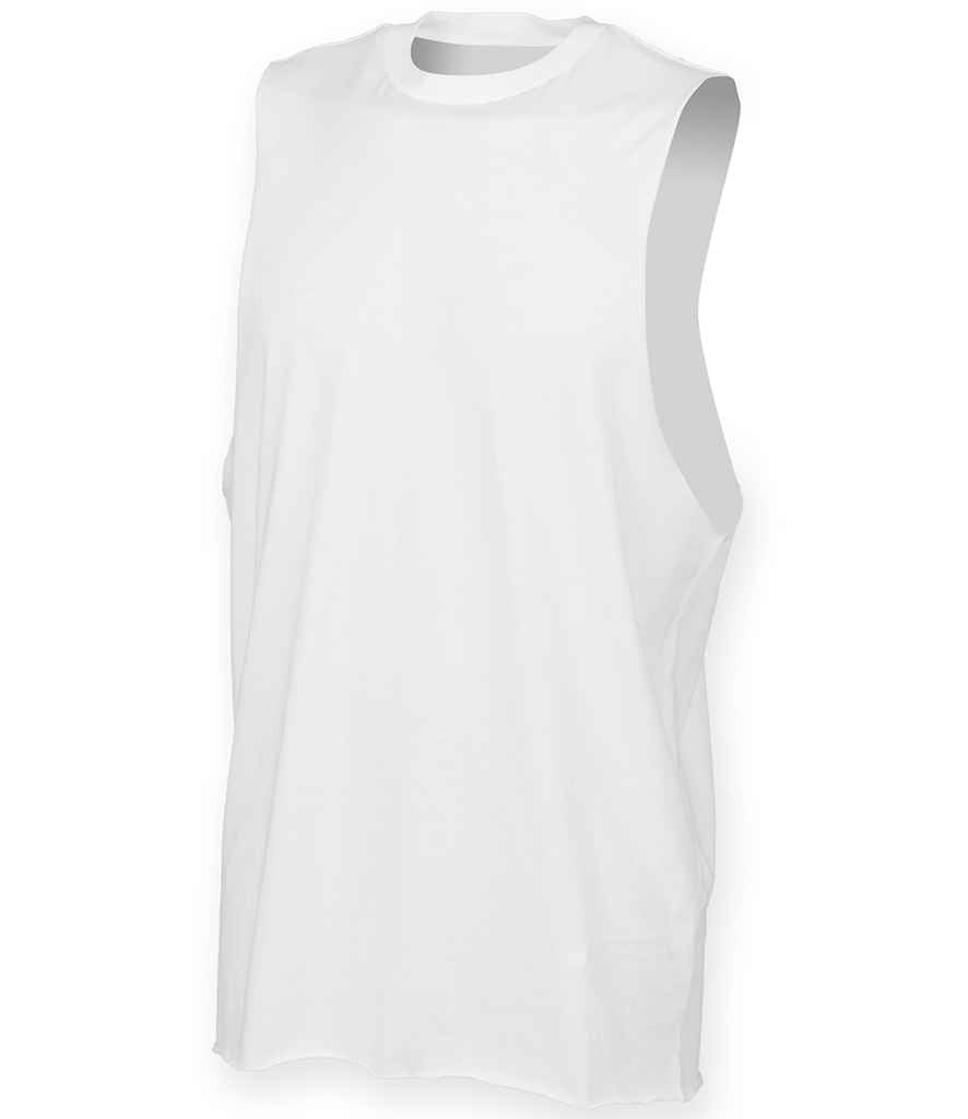 SF Men High Neck Vest in White by SF — Custom branded clothing by Print Press, featuring premium embroidery produced in our specialist print lab in the UK.