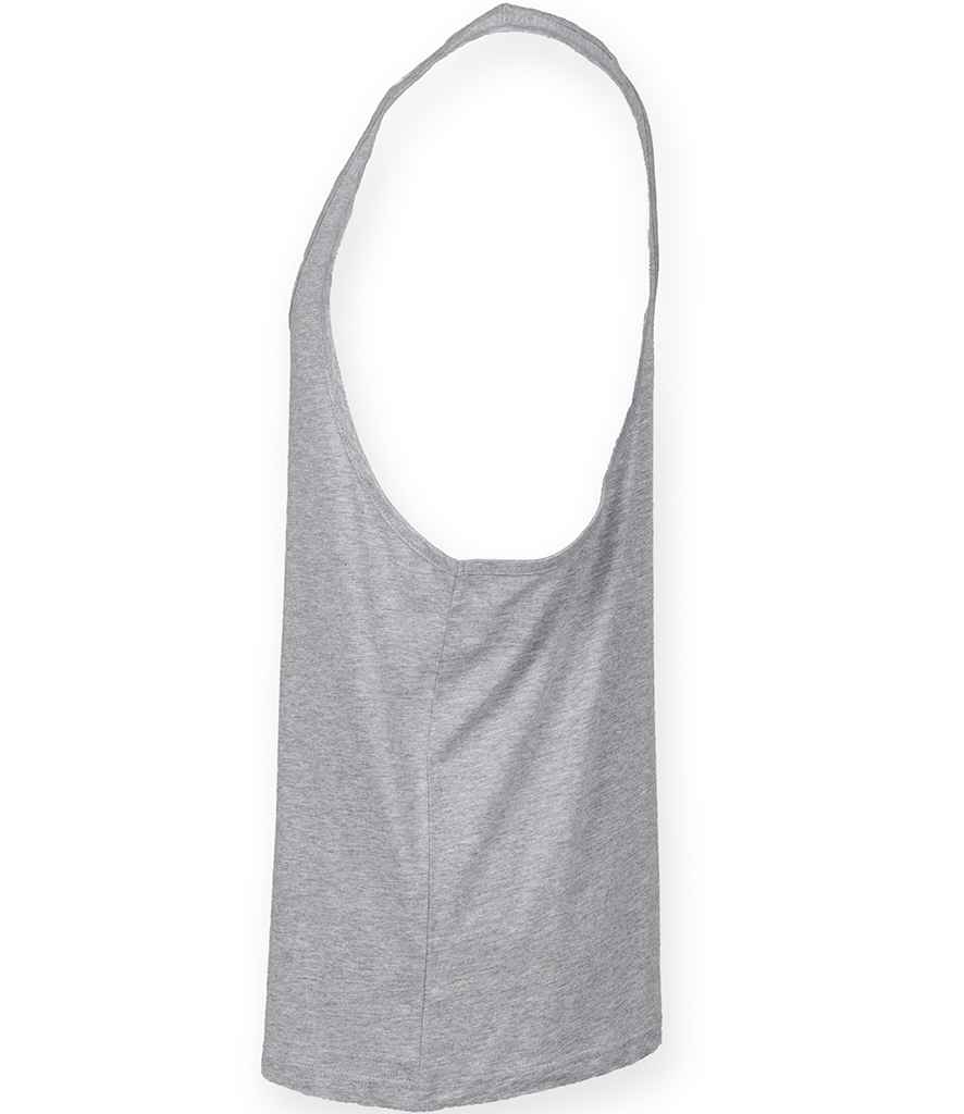SF Men Muscle Vest in by SF — Custom branded clothing by Print Press, featuring premium embroidery produced in our specialist print lab in the UK.