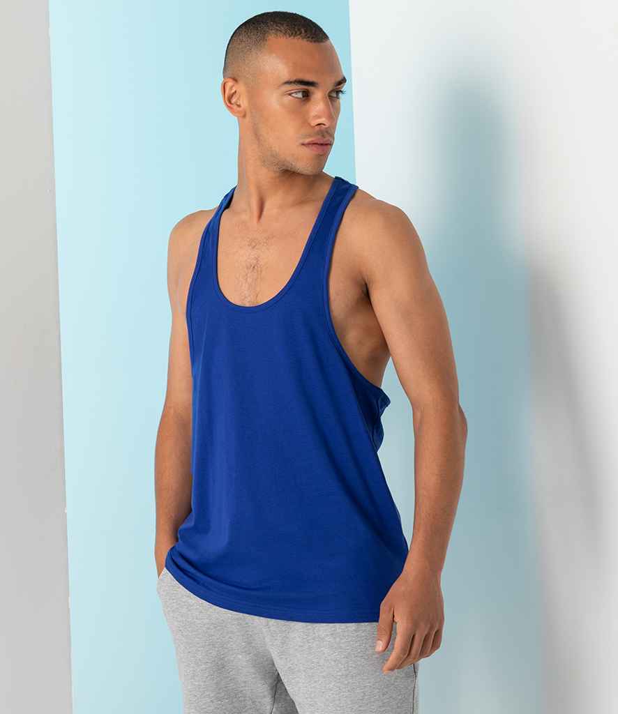 SF Men Muscle Vest in Royal Blue by SF — Custom branded clothing by Print Press, featuring premium embroidery produced in our specialist print lab in the UK.