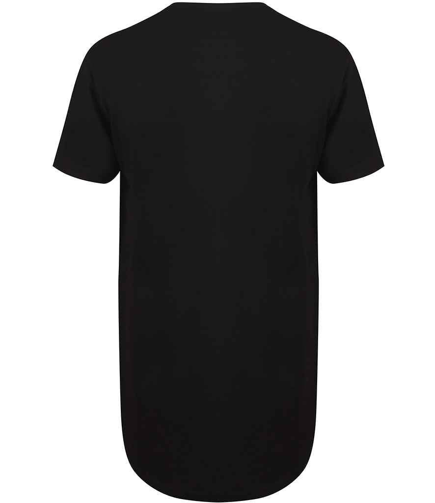 SF Men Longline Dipped Hem T-Shirt in by SF — Custom branded clothing by Print Press, featuring premium embroidery produced in our specialist print lab in the UK.