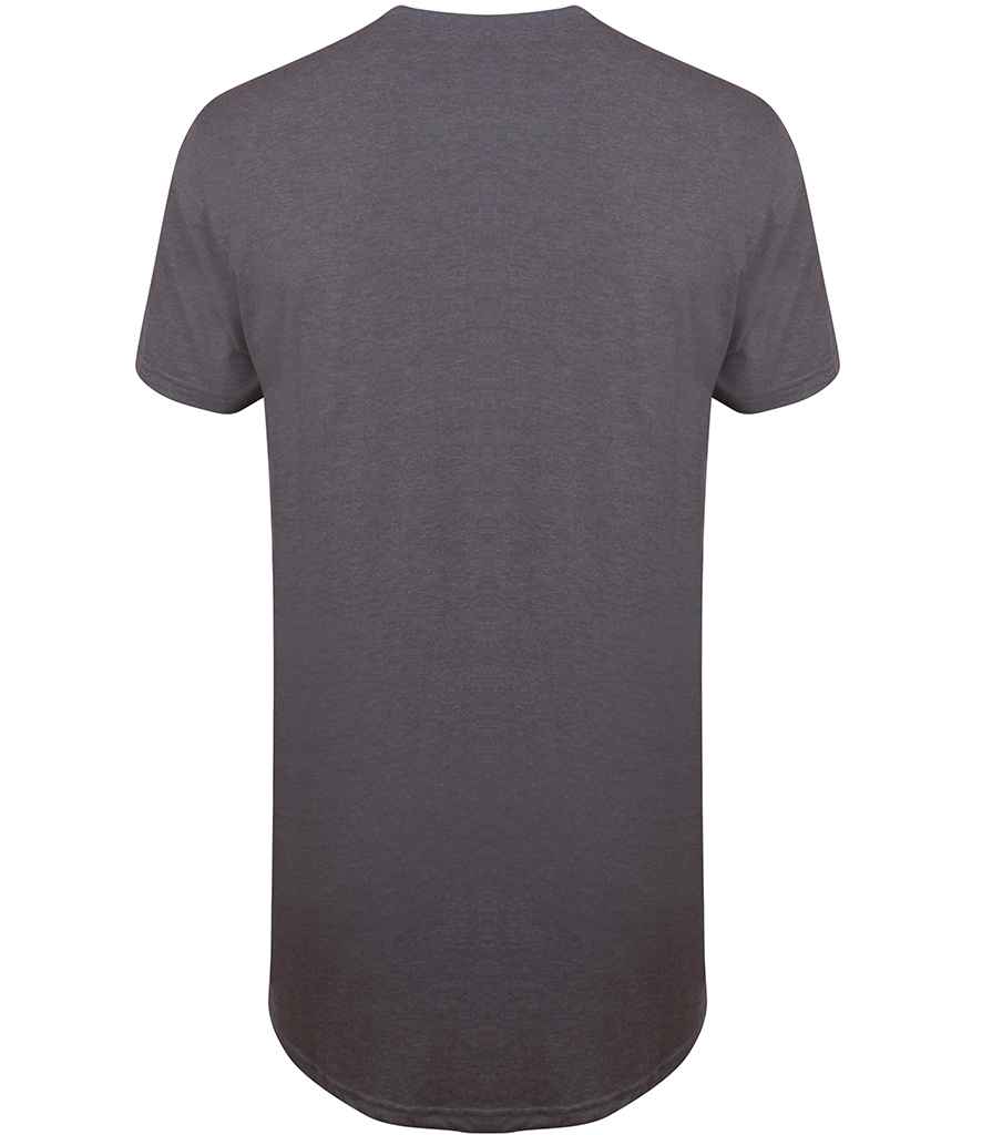SF Men Longline Dipped Hem T-Shirt in by SF — Custom branded clothing by Print Press, featuring premium embroidery produced in our specialist print lab in the UK.