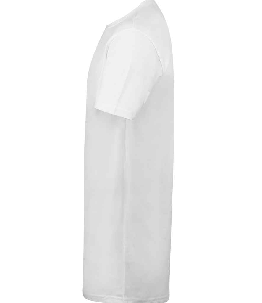 SF Men Longline Dipped Hem T-Shirt in by SF — Custom branded clothing by Print Press, featuring premium embroidery produced in our specialist print lab in the UK.