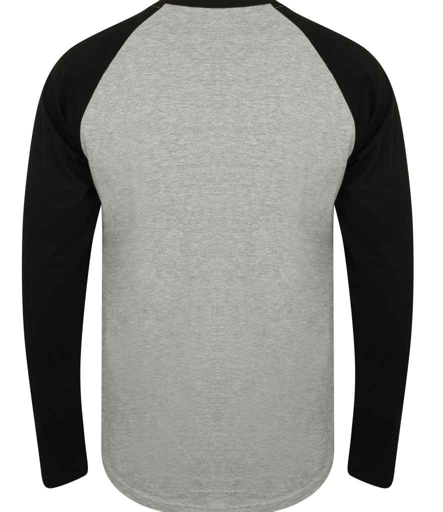SF Men Long Sleeve Baseball T-Shirt in by SF — Custom branded clothing by Print Press, featuring premium embroidery produced in our specialist print lab in the UK.