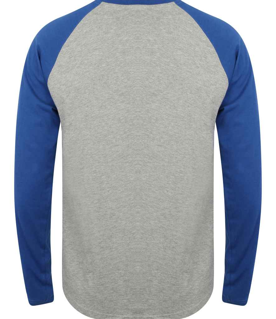 SF Men Long Sleeve Baseball T-Shirt in by SF — Custom branded clothing by Print Press, featuring premium embroidery produced in our specialist print lab in the UK.