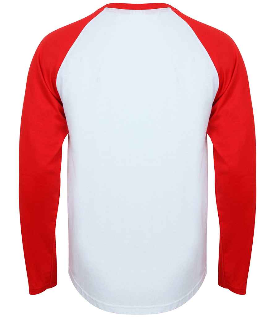 SF Men Long Sleeve Baseball T-Shirt in by SF — Custom branded clothing by Print Press, featuring premium embroidery produced in our specialist print lab in the UK.