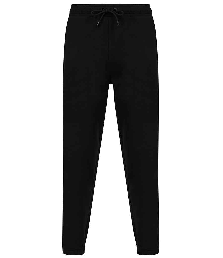 SF Unisex Sustainable Cuffed Joggers in Black by SF — Custom branded clothing by Print Press, featuring premium embroidery produced in our specialist print lab in the UK.