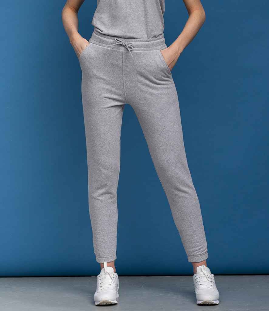 SF Unisex Sustainable Cuffed Joggers in Heather Grey by SF — Custom branded clothing by Print Press, featuring premium embroidery produced in our specialist print lab in the UK.