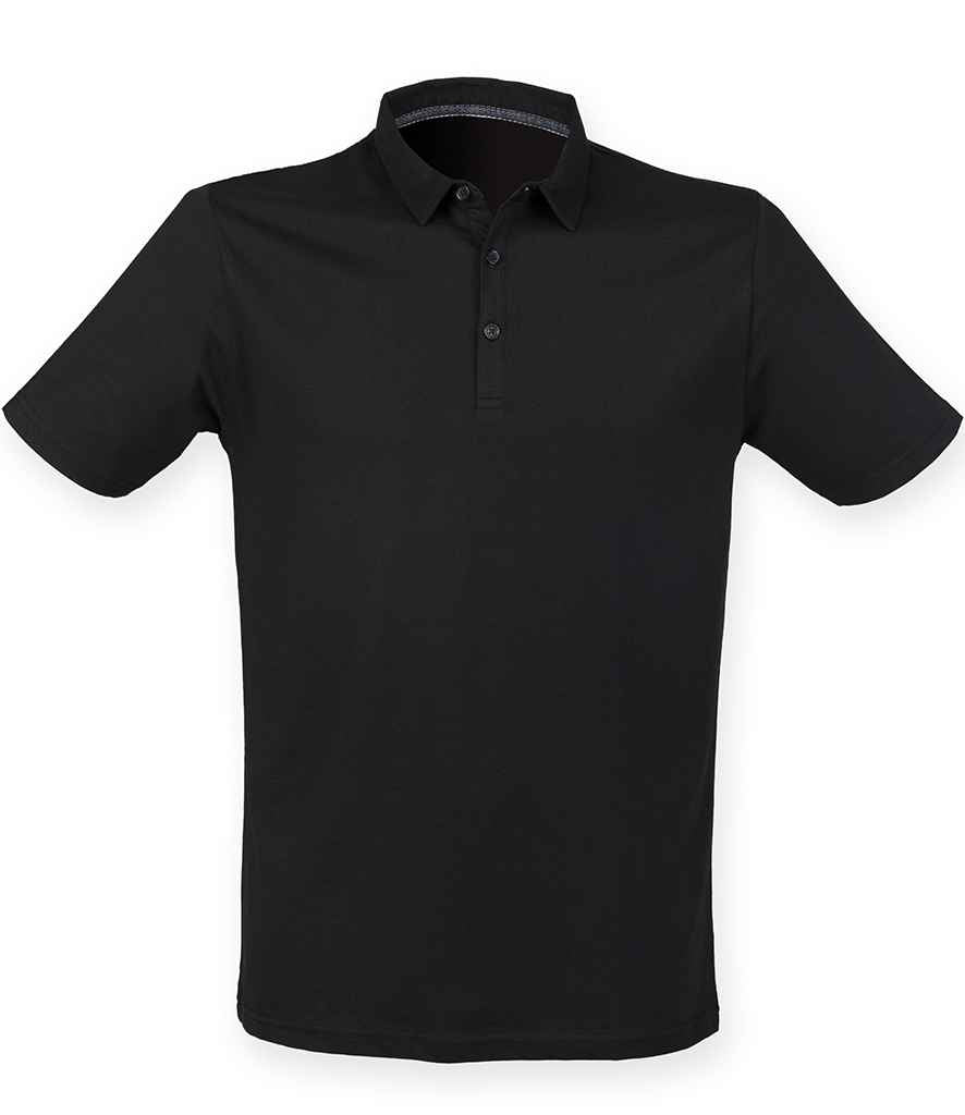 SF Men Fashion Jersey Polo Shirt in by SF — Custom branded clothing by Print Press, featuring premium embroidery produced in our specialist print lab in the UK.