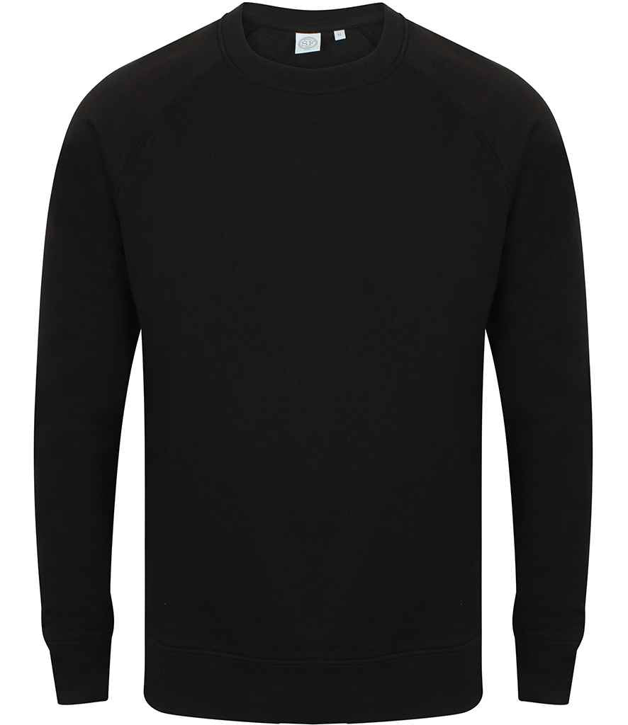 SF Unisex Slim Fit Sweatshirt in Black by SF — Custom branded clothing by Print Press, featuring premium embroidery produced in our specialist print lab in the UK.