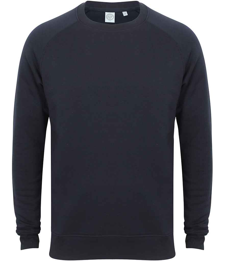 SF Unisex Slim Fit Sweatshirt in Navy by SF — Custom branded clothing by Print Press, featuring premium embroidery produced in our specialist print lab in the UK.