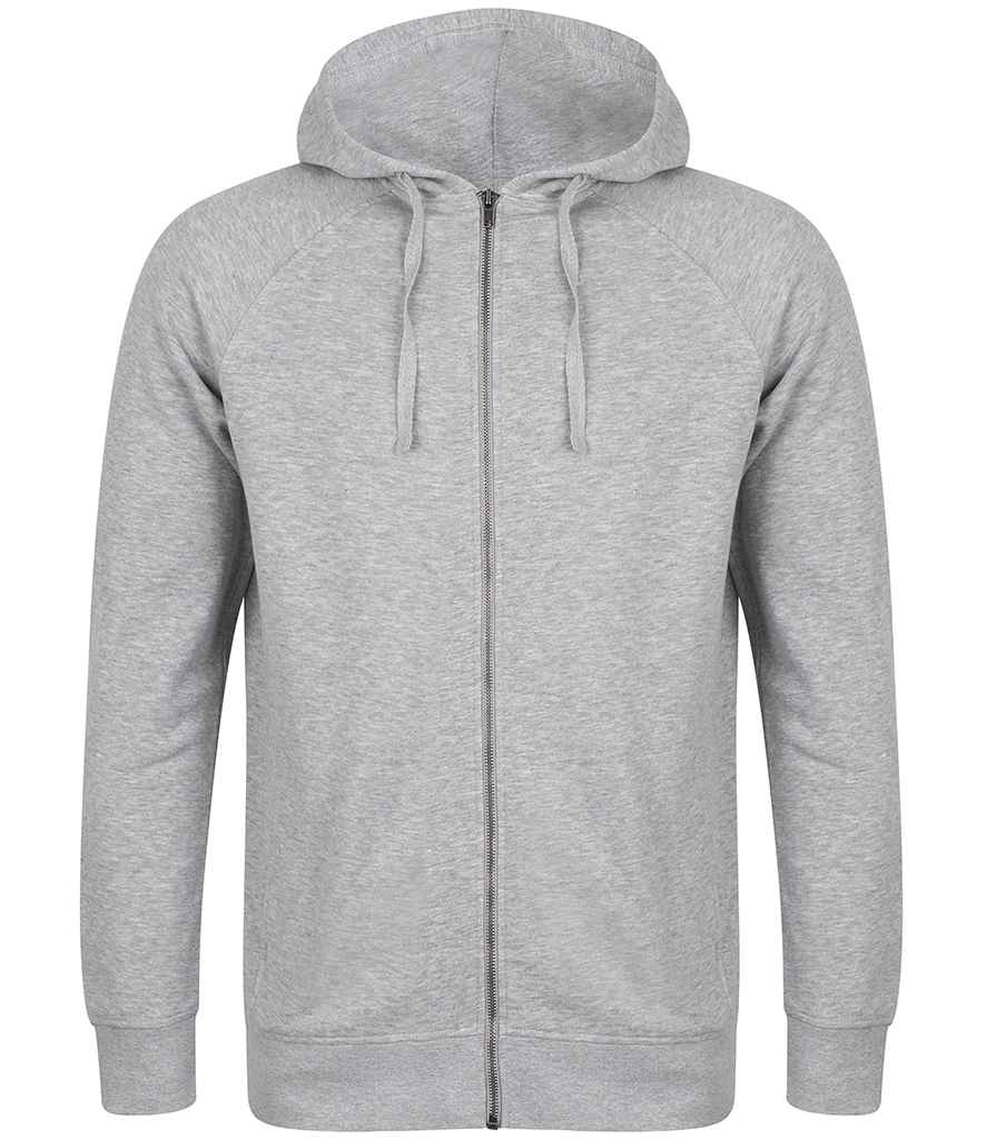 SF Unisex Slim Fit Zip Hooded Sweatshirt in by SF — Custom branded clothing by Print Press, featuring premium embroidery produced in our specialist print lab in the UK.