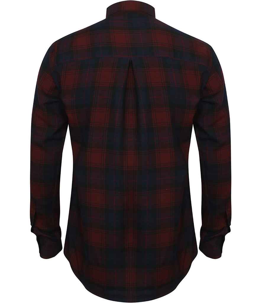 SF Men Brushed Check Casual Shirt in by SF — Custom branded clothing by Print Press, featuring premium embroidery produced in our specialist print lab in the UK.
