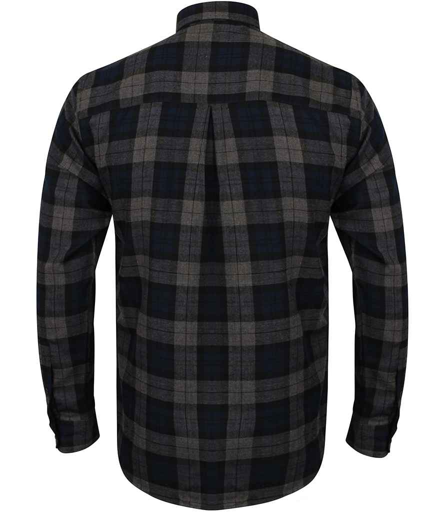 SF Men Brushed Check Casual Shirt in by SF — Custom branded clothing by Print Press, featuring premium embroidery produced in our specialist print lab in the UK.
