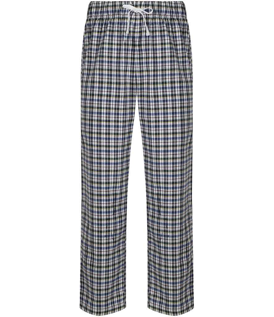 SF Men Tartan Lounge Pants in by SF — Custom branded clothing by Print Press, featuring premium embroidery produced in our specialist print lab in the UK.