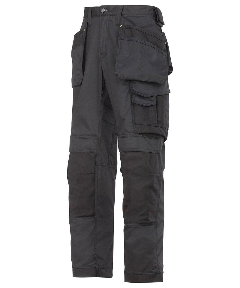 Cooltwill Trousers (3211) in Black by Snickers — Custom branded clothing by Print Press, featuring premium embroidery produced in our specialist print lab in the UK.