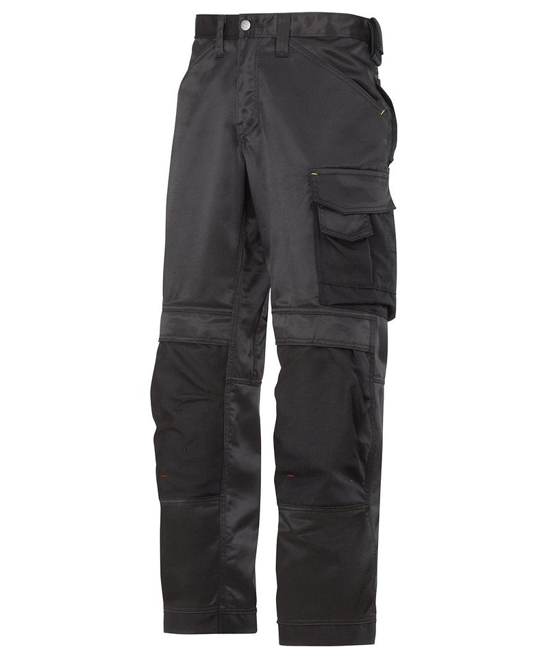 Duratwill Craftsmen Trousers, Non Holsters (3312) in Black by Snickers — Custom branded clothing by Print Press, featuring premium embroidery produced in our specialist print lab in the UK.