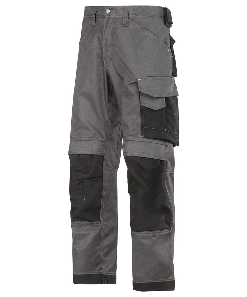 Duratwill Craftsmen Trousers, Non Holsters (3312) in Muted Black Black by Snickers — Custom branded clothing by Print Press, featuring premium embroidery produced in our specialist print lab in the UK.