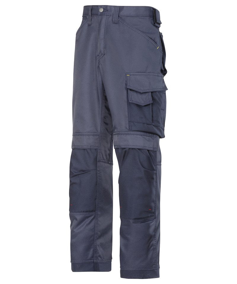 Duratwill Craftsmen Trousers, Non Holsters (3312) in Navy Black by Snickers — Custom branded clothing by Print Press, featuring premium embroidery produced in our specialist print lab in the UK.