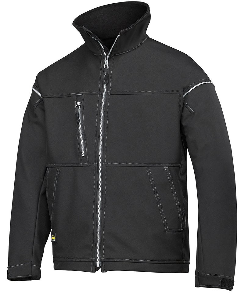 Profiling Soft Shell Jacket (1211) in Black by Snickers — Custom branded clothing by Print Press, featuring premium embroidery produced in our specialist print lab in the UK.