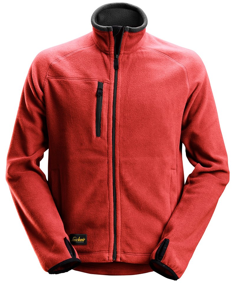 Polartech Fleece Jacket in Chilli Red by Snickers — Custom branded clothing by Print Press, featuring premium embroidery produced in our specialist print lab in the UK.