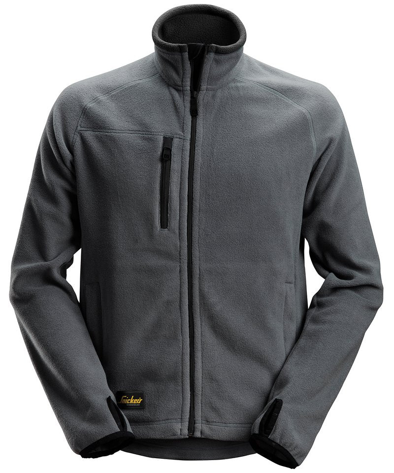 Polartech Fleece Jacket in Steel Grey by Snickers — Custom branded clothing by Print Press, featuring premium embroidery produced in our specialist print lab in the UK.