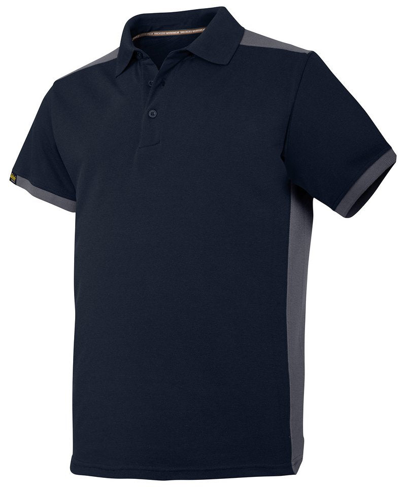 Allroundwork Polo Shirt (2715) in Navy Steel Grey by Snickers — Custom branded clothing by Print Press, featuring premium embroidery produced in our specialist print lab in the UK.