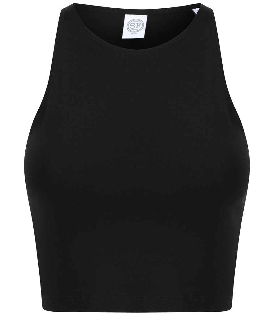 SF Ladies Cropped Top in by SF — Custom branded clothing by Print Press, featuring premium embroidery produced in our specialist print lab in the UK.