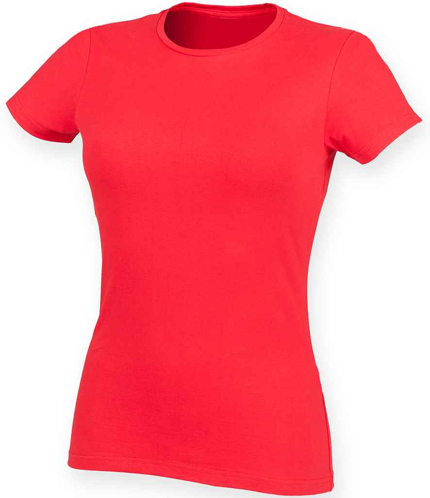 SF Ladies Feel Good Stretch T-Shirt - (2nd Colours) in by SF — Custom branded clothing by Print Press, featuring premium embroidery produced in our specialist print lab in the UK.