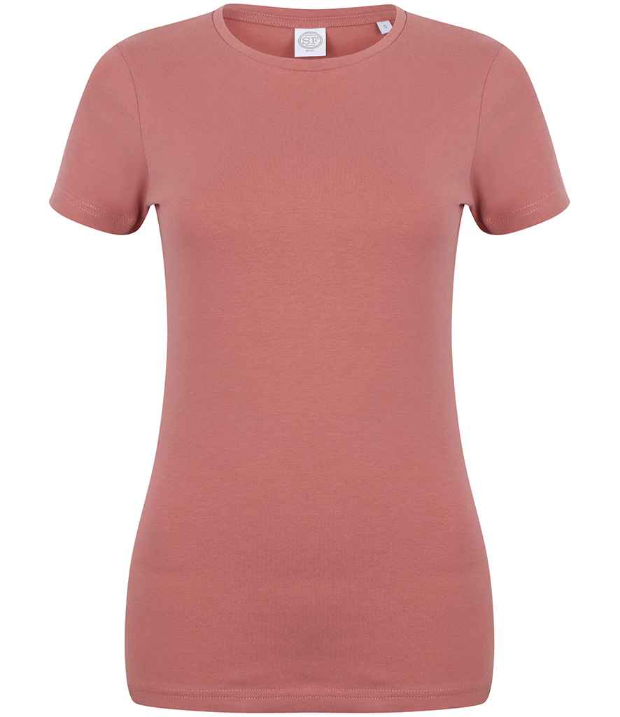 SF Ladies Feel Good Stretch T-Shirt - (2nd Colours) in by SF — Custom branded clothing by Print Press, featuring premium embroidery produced in our specialist print lab in the UK.