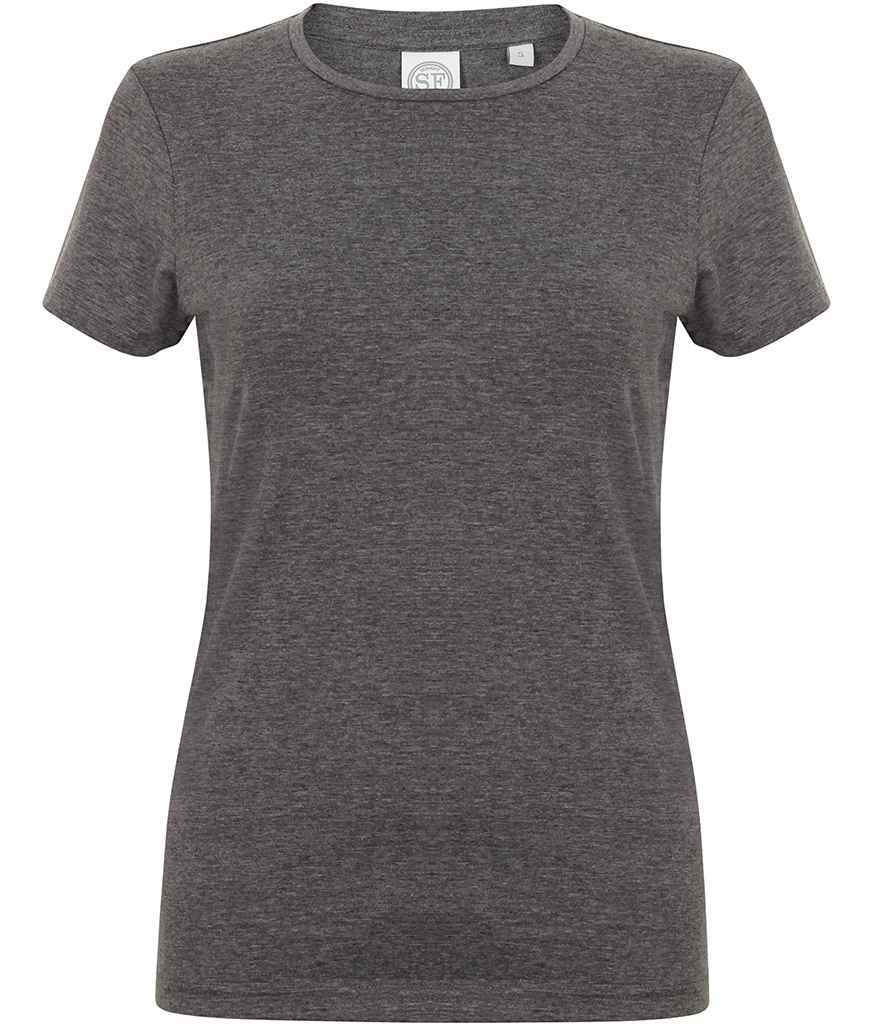 SF Ladies Feel Good Stretch T-Shirt in by SF — Custom branded clothing by Print Press, featuring premium embroidery produced in our specialist print lab in the UK.