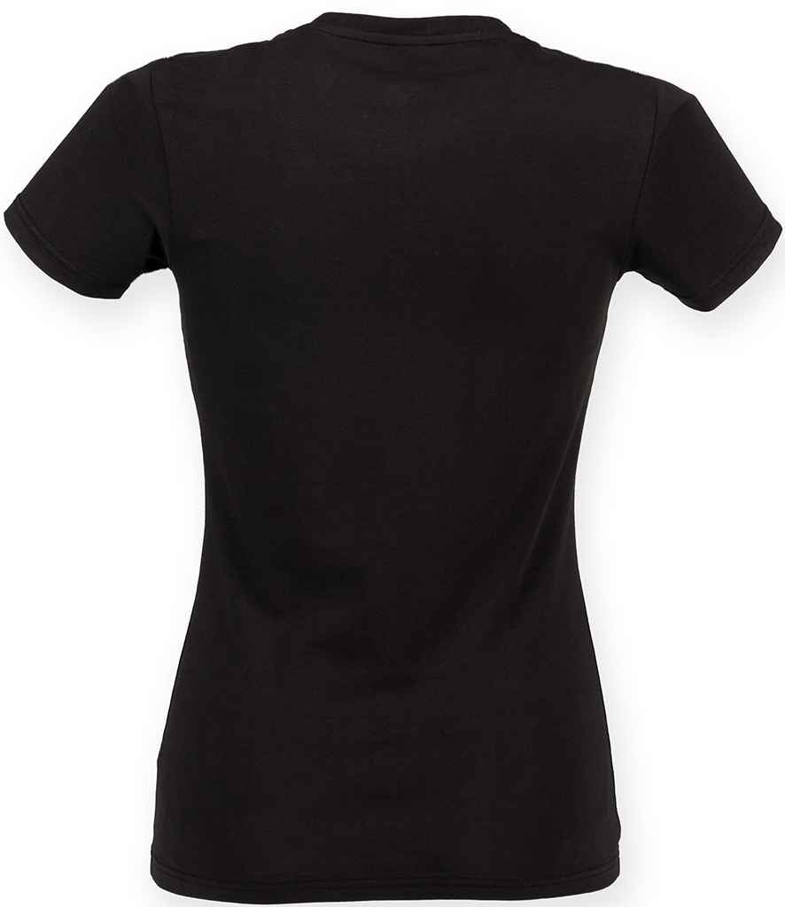 SF Ladies Feel Good Stretch V Neck T-Shirt in by SF — Custom branded clothing by Print Press, featuring premium embroidery produced in our specialist print lab in the UK.