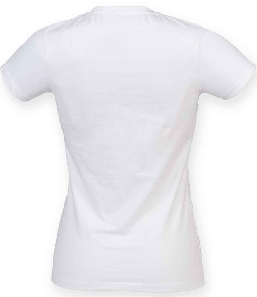 SF Ladies Feel Good Stretch V Neck T-Shirt in by SF — Custom branded clothing by Print Press, featuring premium embroidery produced in our specialist print lab in the UK.